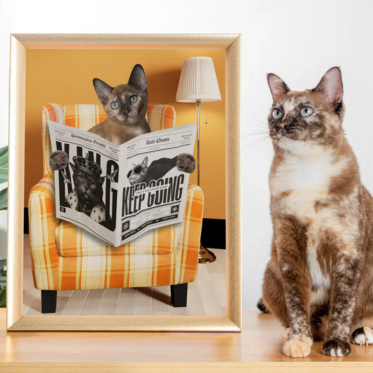 Personalized Pet Poster โ Armchair Edition - Petsonalize