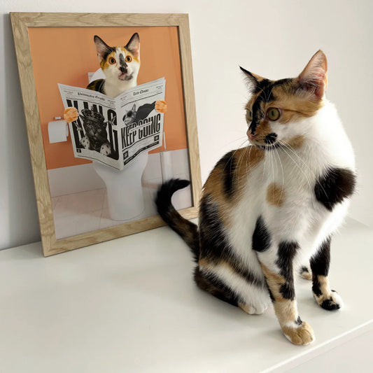 Personalized Pet Poster โ Restroom Edition - Petsonalize