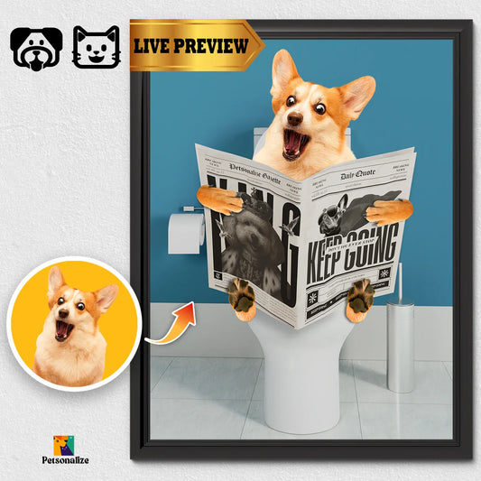 Personalized Pet Poster – Restroom Edition - Petsonalize