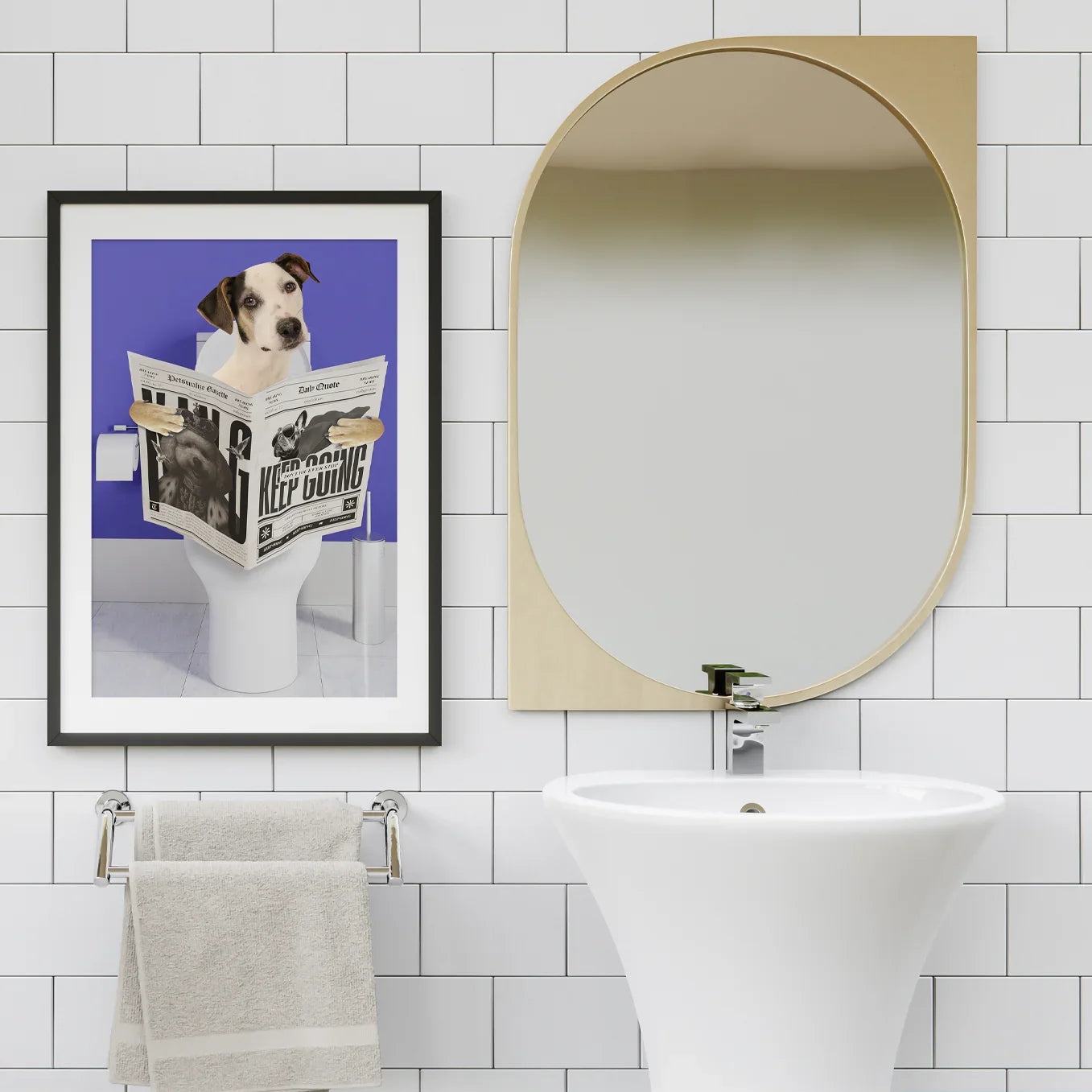 Personalized Pet Poster – Restroom Edition - Petsonalize