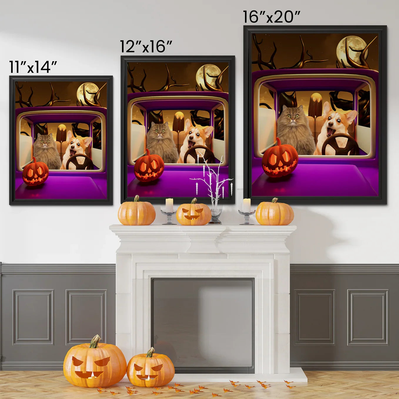 RUN!!! - Personalized Halloween Pet Poster - Petsonalize