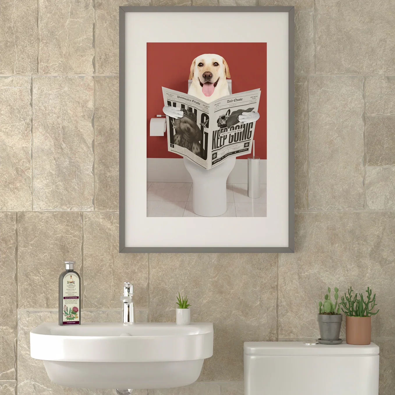 Personalized Pet Poster – Restroom Edition - Petsonalize
