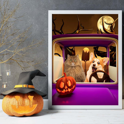 RUN!!! - Personalized Halloween Pet Poster - Petsonalize