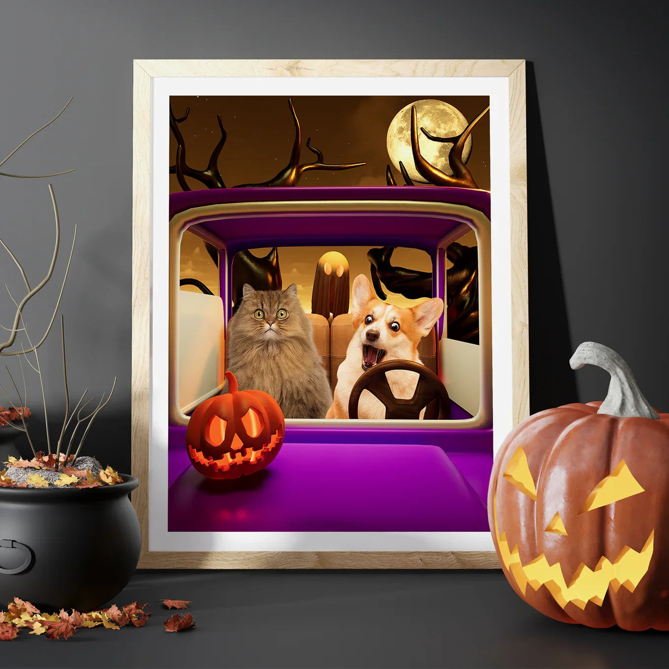 RUN!!! - Personalized Halloween Pet Poster - Petsonalize