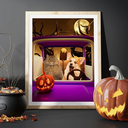 RUN!!! - Personalized Halloween Pet Poster - Petsonalize