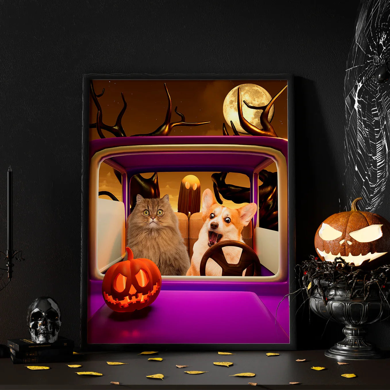 RUN!!! - Personalized Halloween Pet Poster - Petsonalize