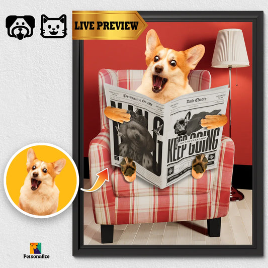 Personalized Pet Poster – Armchair Edition - Petsonalize