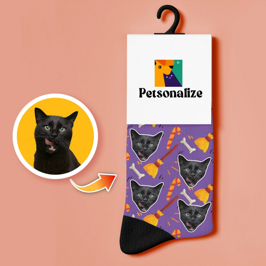 Personalized Halloween Socks with Your Pet’s Face - Petsonalize